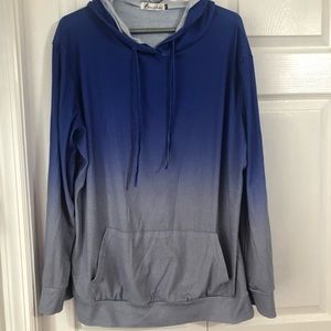 Gray & blue hoodie